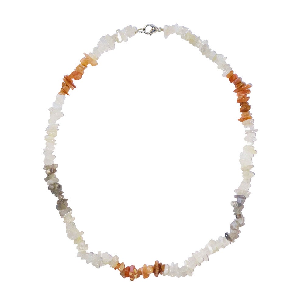 Collier Baroque Chips Pierres Naturelles — 43 cm