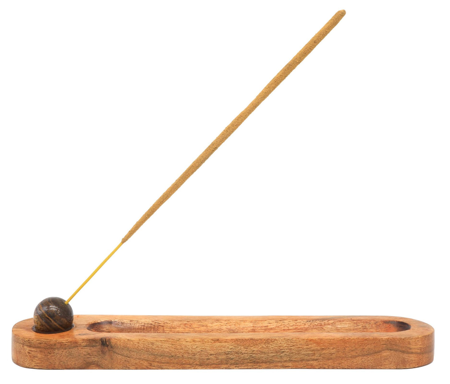 Porte-encens Ski + Oeil de Tigre Percé 21cm