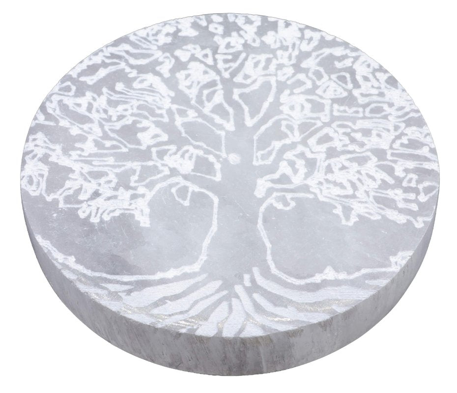 Porte-Encens Sélénite Arbre de Vie 10cm