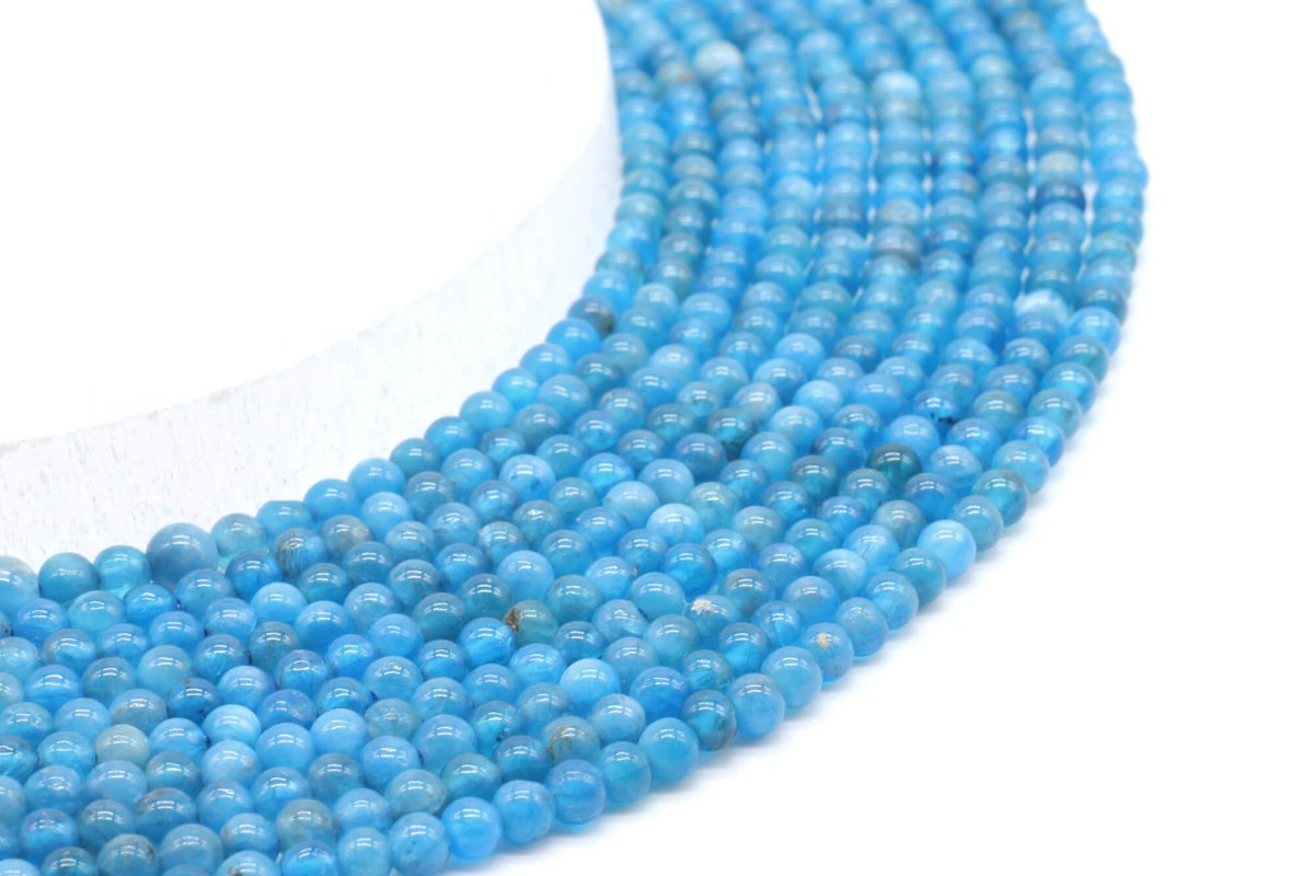Perles Apatite 'AAA' sur fil