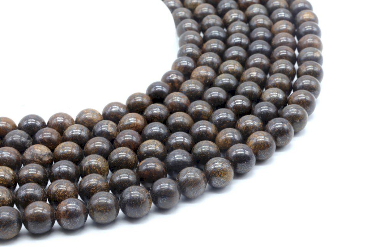 Perles Bronzite sur fil
