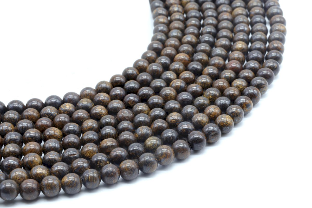 Perles Bronzite sur fil