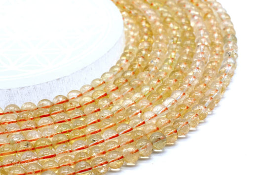 Perles Citrine Naturelle sur fil