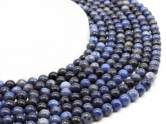 Perles Dumortiérite sur fil