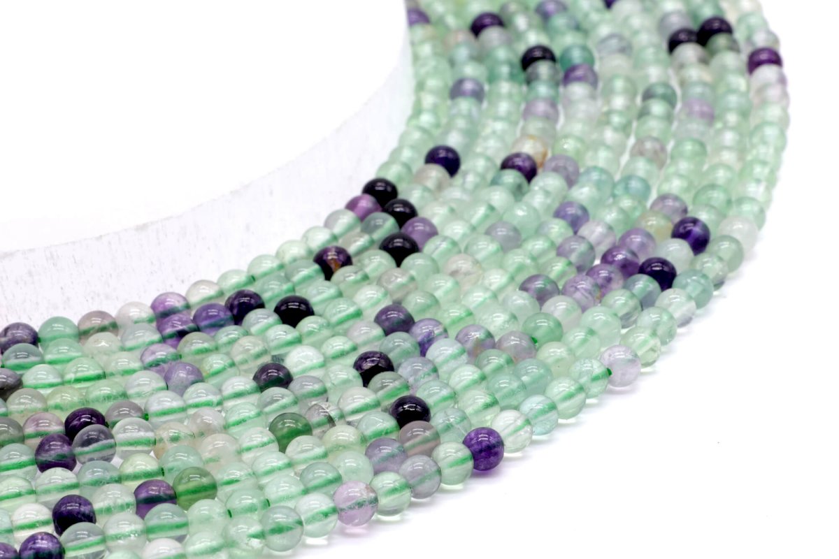 Perles Fluorite Multi sur fil