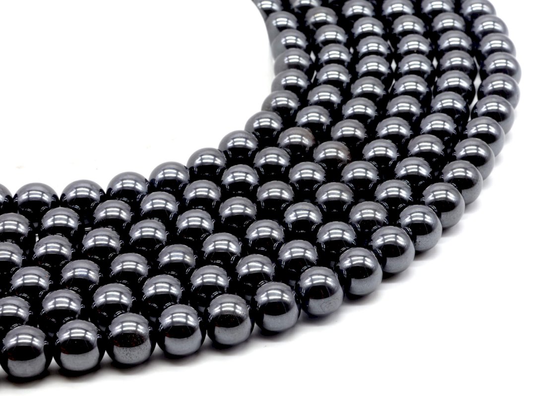 Perles Hematite sur fil