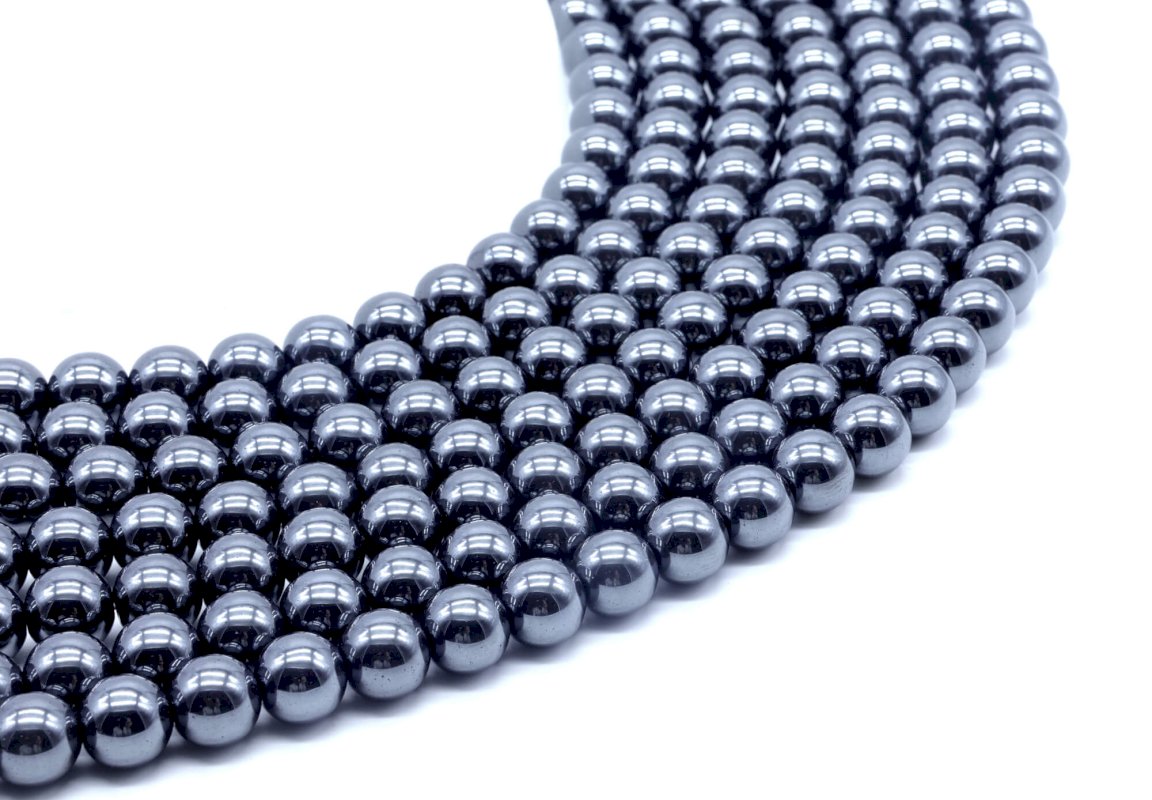 Perles Hematite sur fil