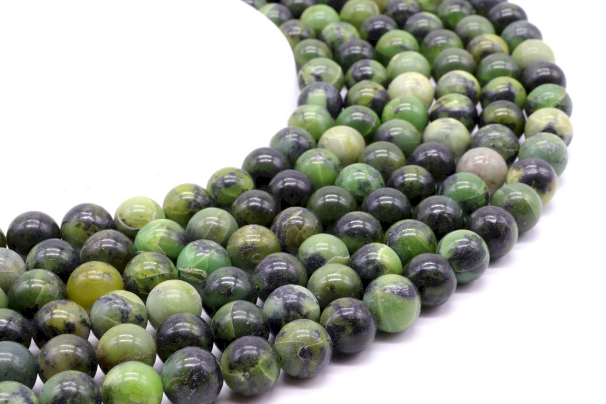 Perles Jade Néphrite sur fil