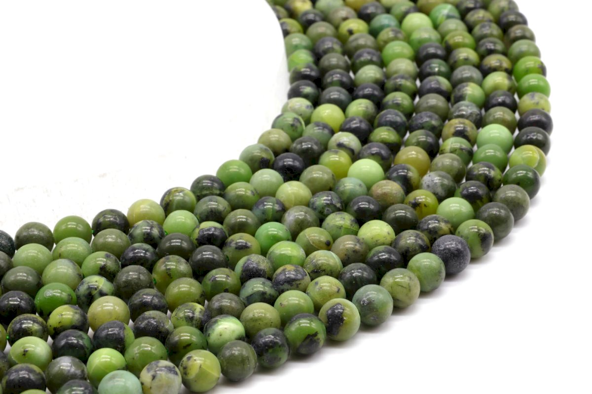 Perles Jade Néphrite sur fil
