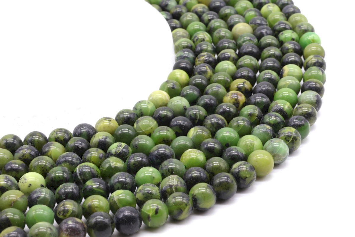 Perles Jade Néphrite sur fil