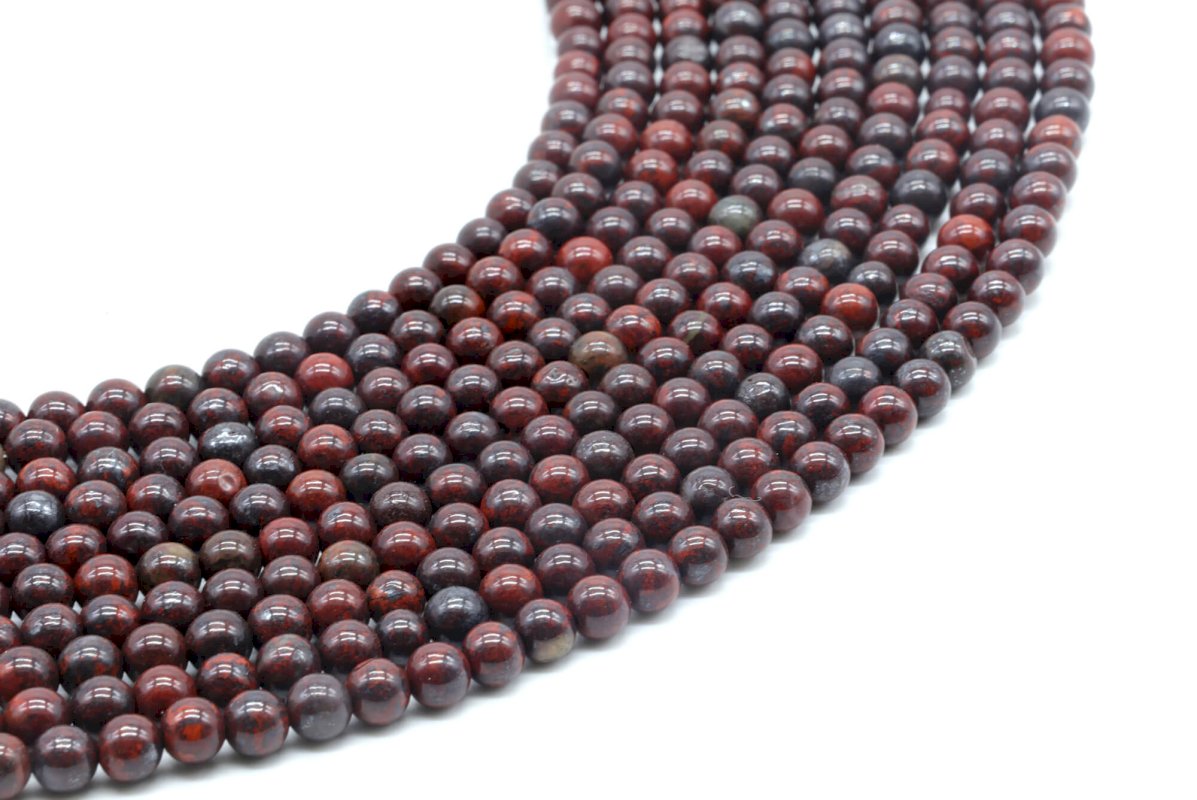 Perles Jaspe Arc-en-Ciel sur fil