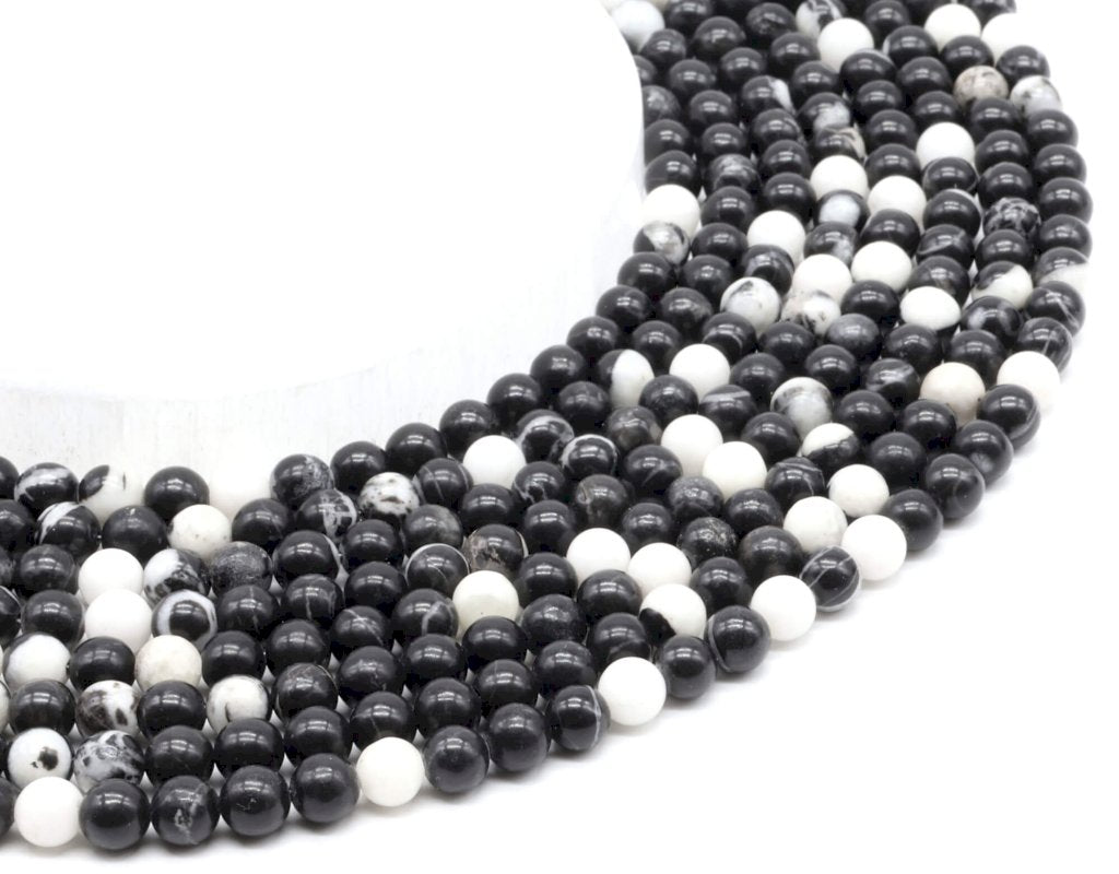 Perles Jaspe Zèbre sur fil