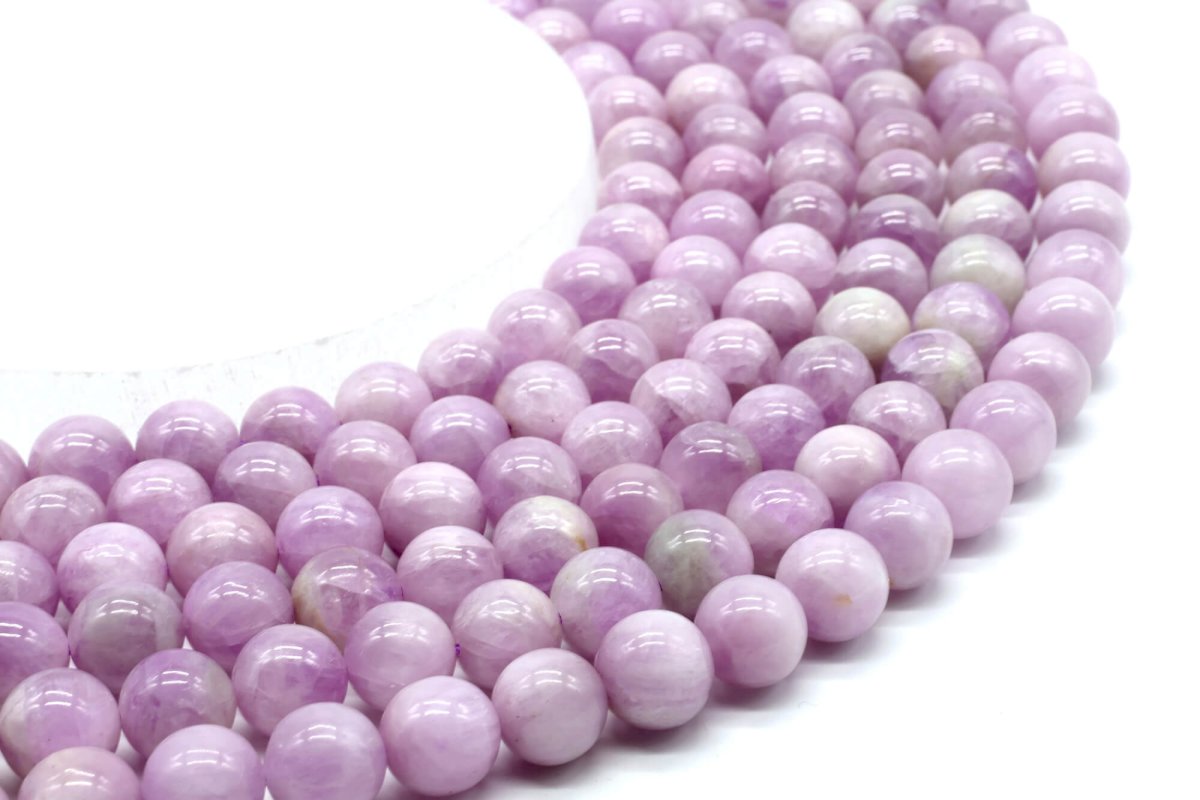 Perles Kunzite sur fil