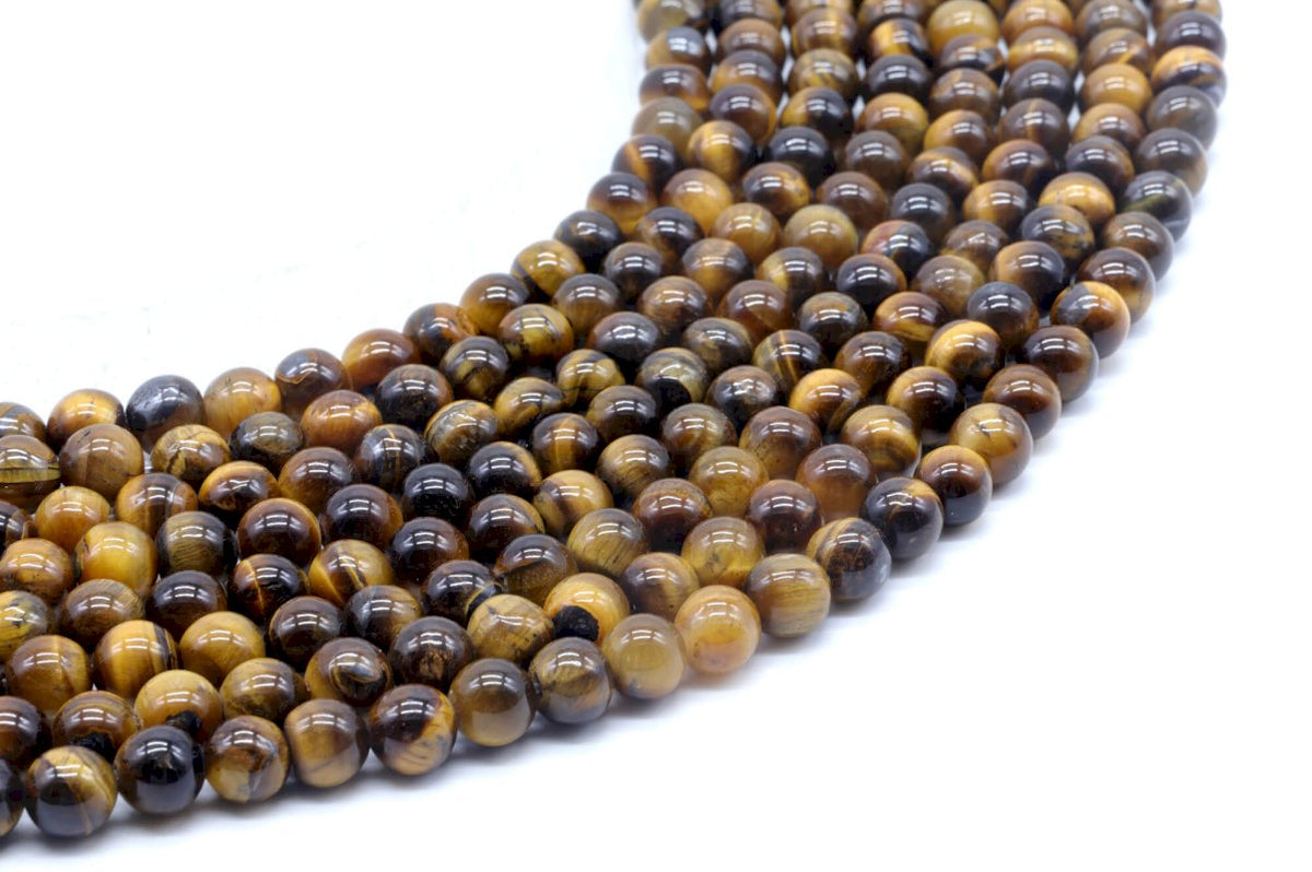 Perles Oeil de Tigre sur fil