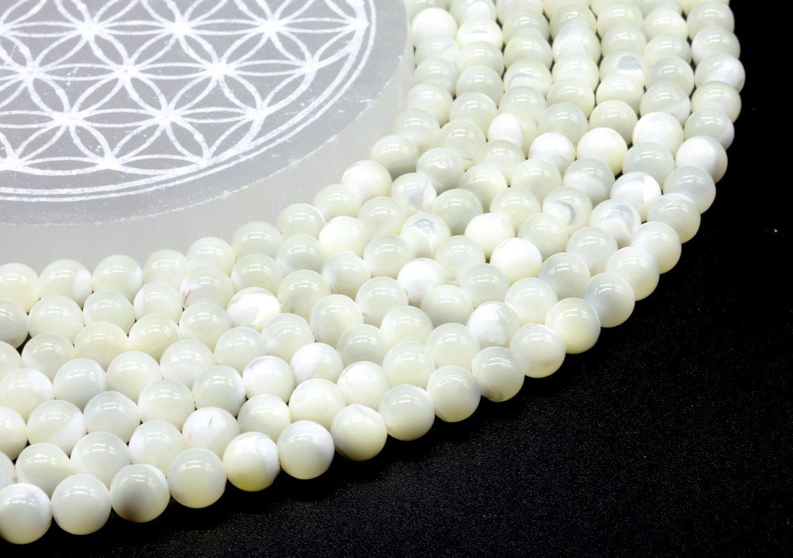 Perles Mother of Pearl sur fil