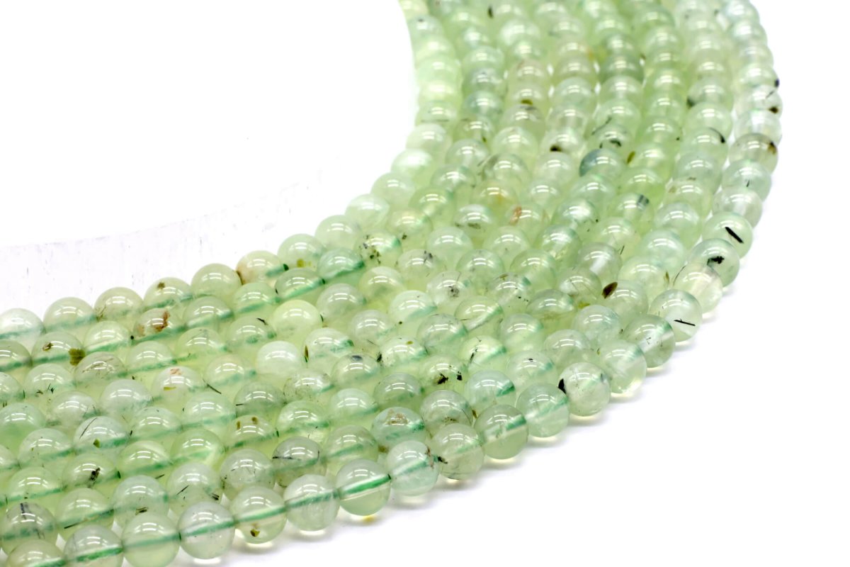 Perles Prehnite sur fil