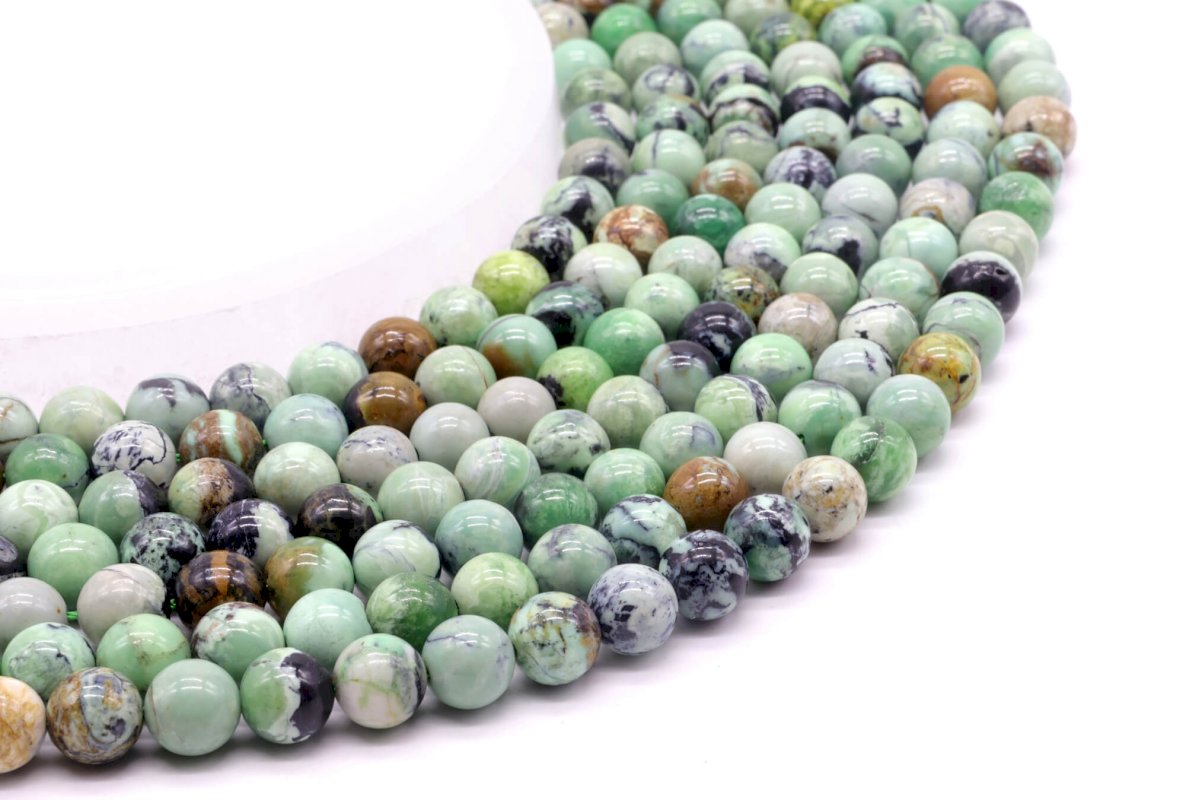 Perles Variscite sur fil