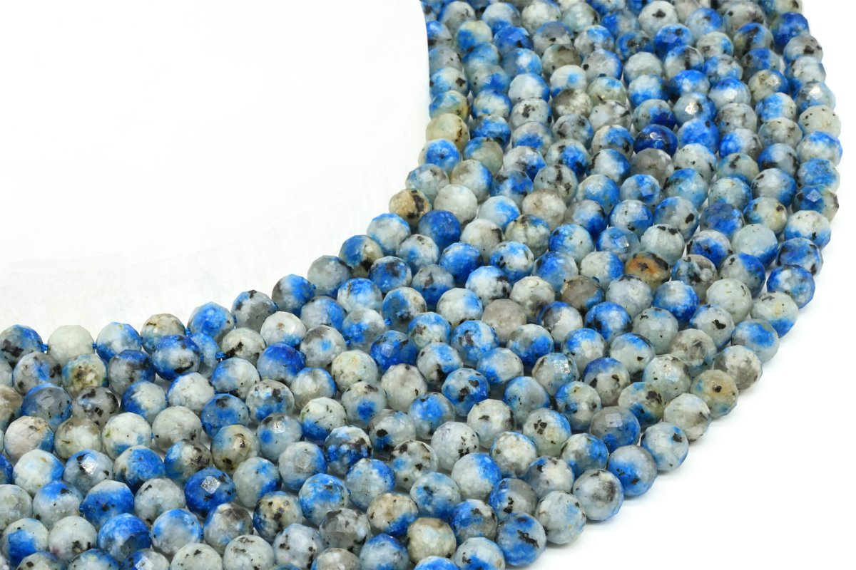 Perles facettées Jaspe K2 sur fil