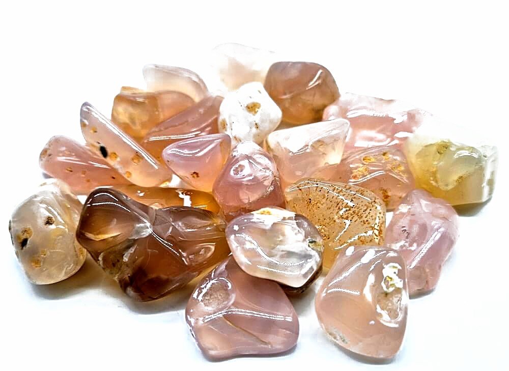 Calcédoine rose 'B' roulées 200g