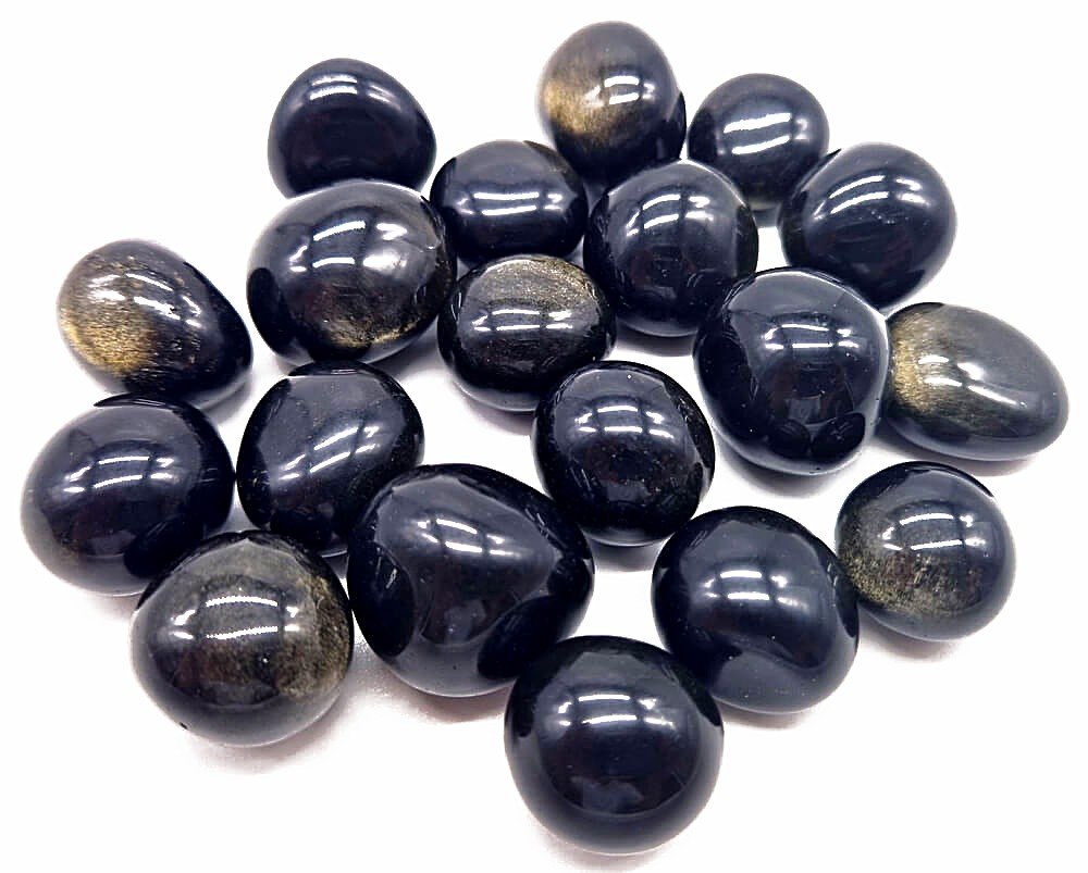 Obsidienne Dorée 'A' roulées 200g