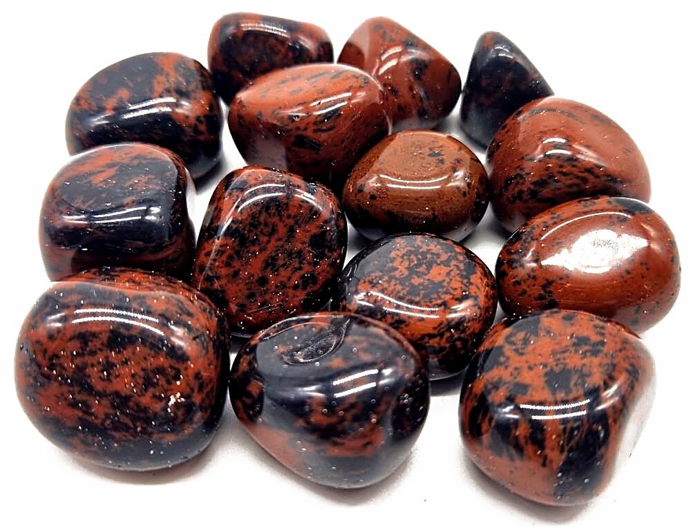 Obsidienne Mahogany 'A' roulées 200g
