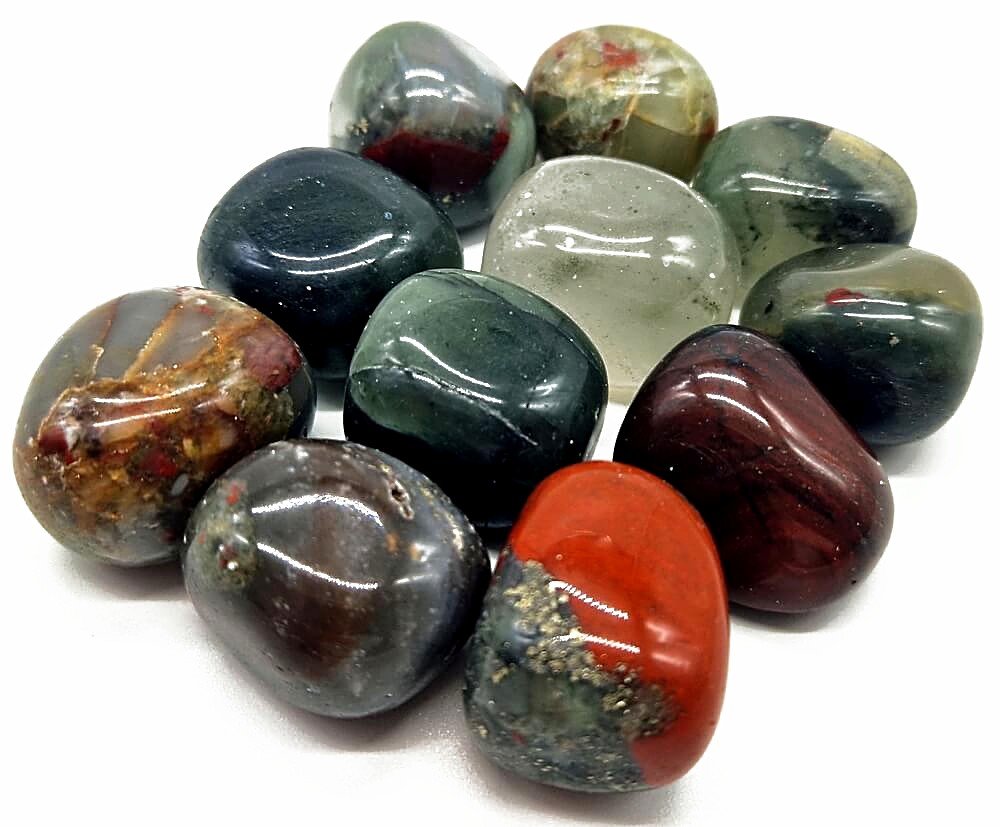 Jaspe Héliotrope Africaine 'AB' roulées 200g