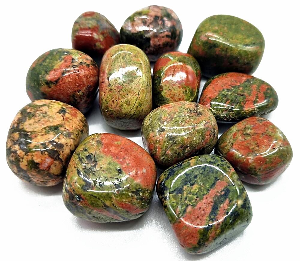 Unakite 'A' roulées 200g