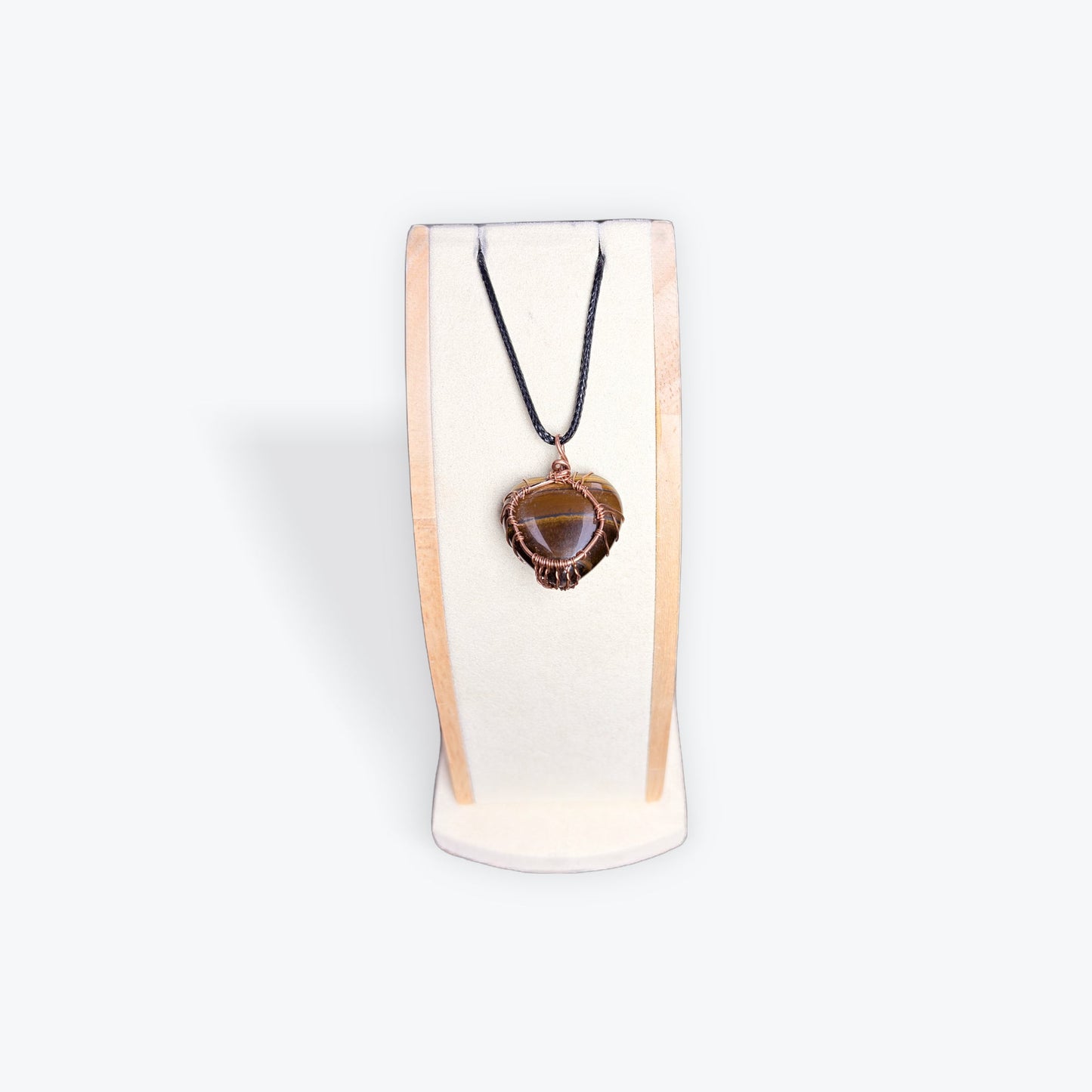 Pendentif coeur arbre Oeil de tigre - 3