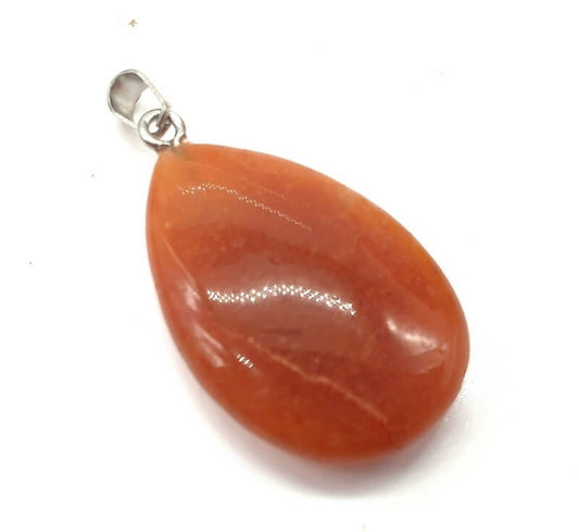 Pendentif Larme Aventurine 3 cm — Orange