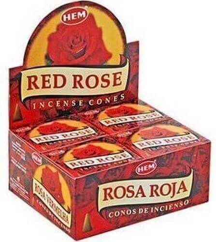 Encens HEM Cônes Rose Rouge