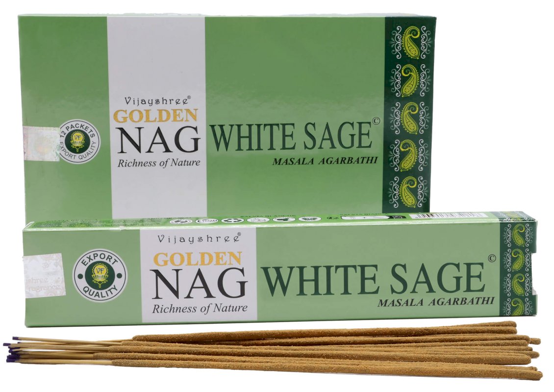 Encens Golden Nag Sauge Blanche 12x15g