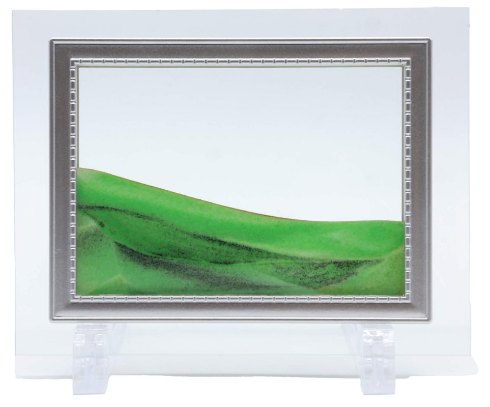 Tableau Sable Mouvant Verre - Vert