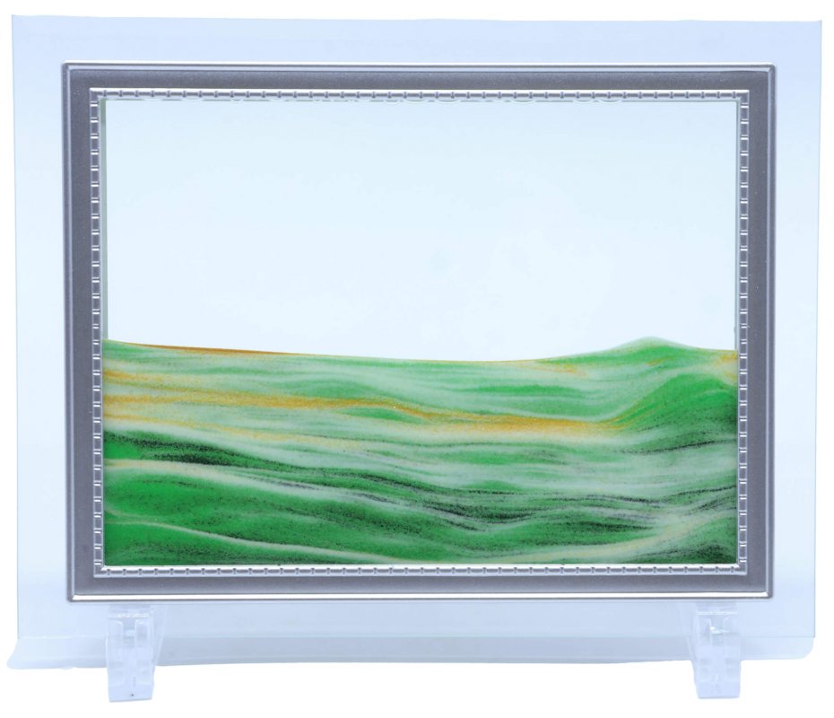 Tableau Sable Mouvant Verre - Vert