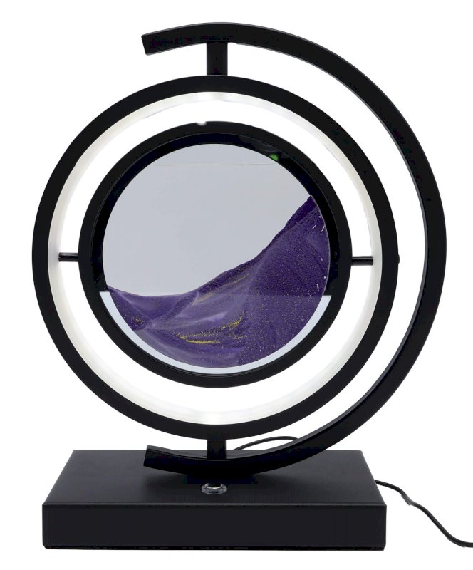 Lampe Sable Tour Design Réversible 33cm — Violet