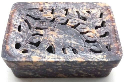 Porte Savon Pierre Eléphant Rectangle 11cm