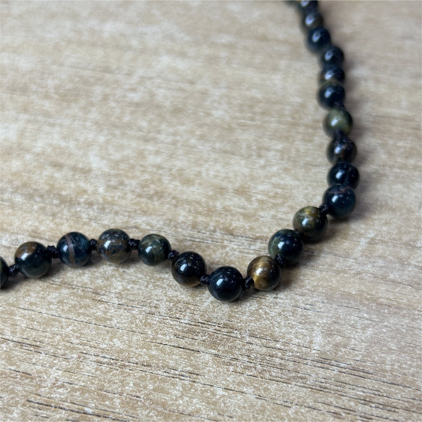 Collier Oeil De Faucon | 6mm Fermoir Acier Inoxydable