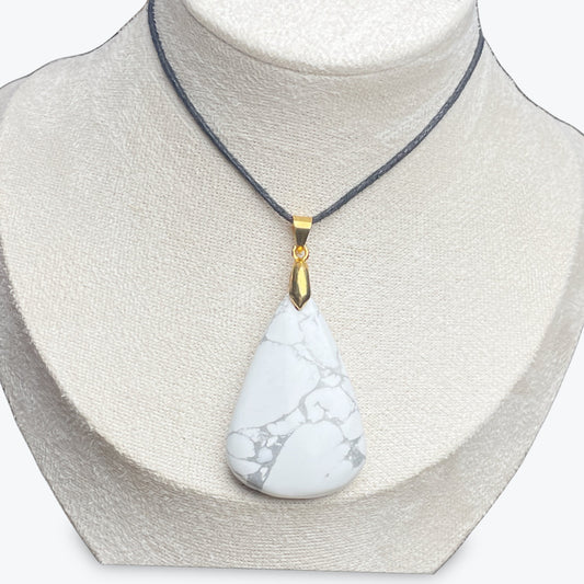 Pendentif Howlite goutte – photo 2