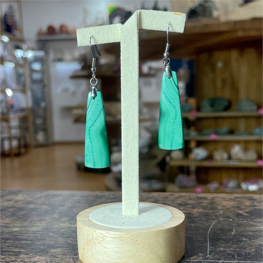 Boucle d'oreilles Malachite