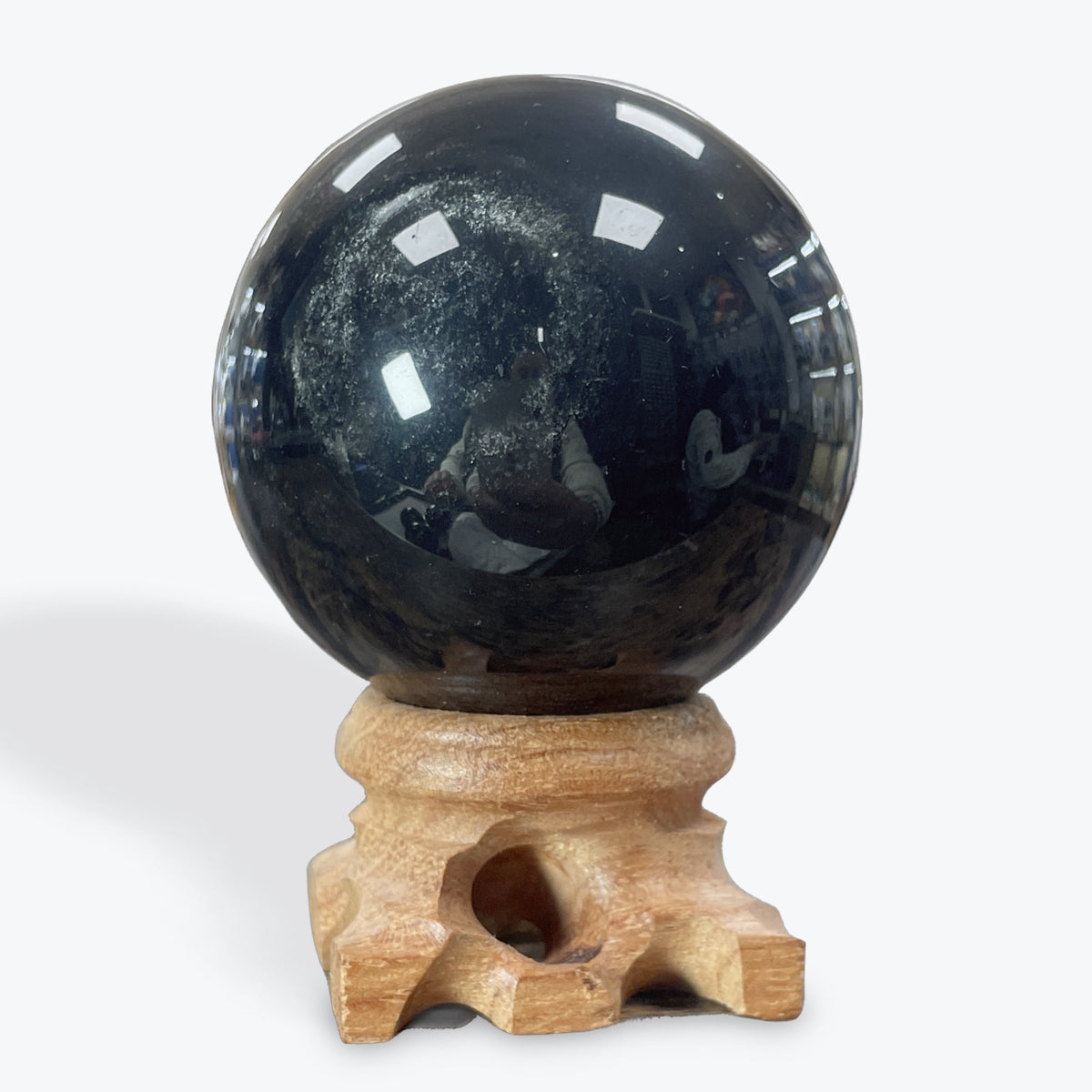 Sphère Obsidienne argentée Moyenne