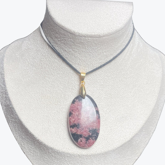 pendentif Rhodonite ovale