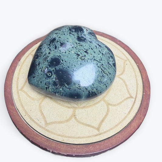 Coeur XL en Jaspe Kambaba de Madagascar | 470gr - 8,5x8,5 cm