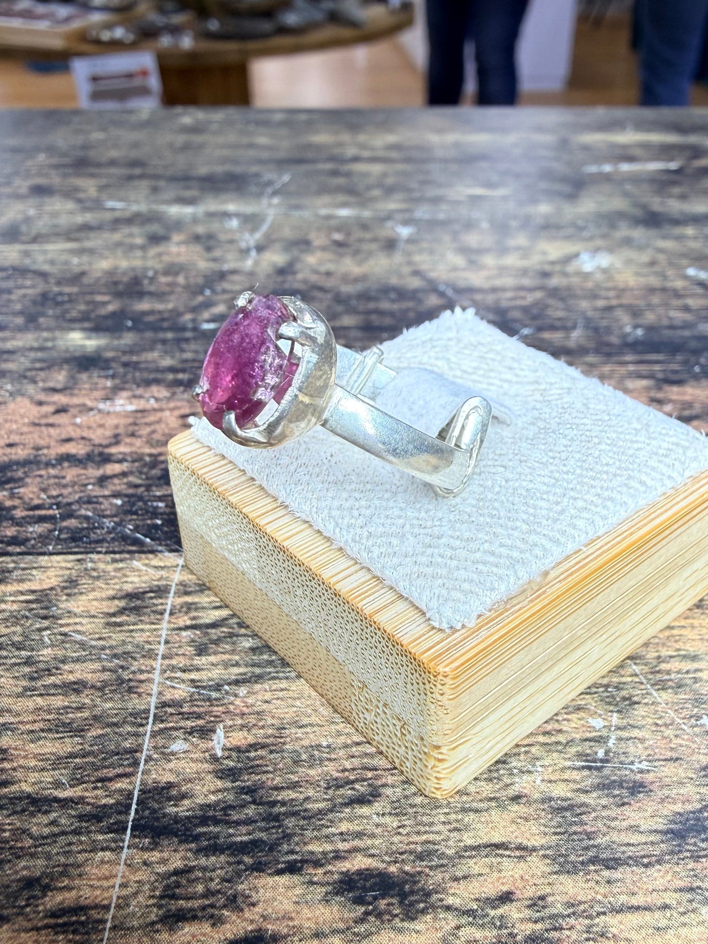 Bague Tourmaline rose ovale