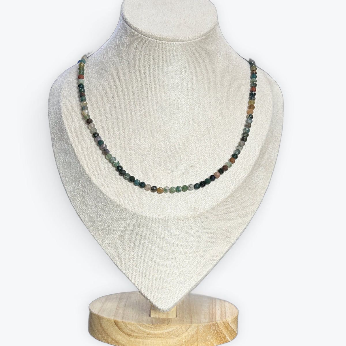 Collier Agate Indienne Facetté – photo 4
