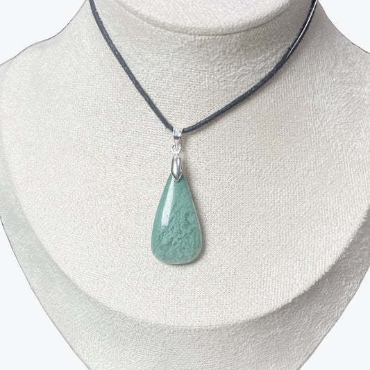 Pendentif Agate mousse ovale
