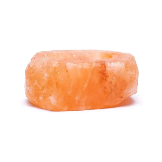 Bougeoir en cristal sel 2 bougies chauffe-plat