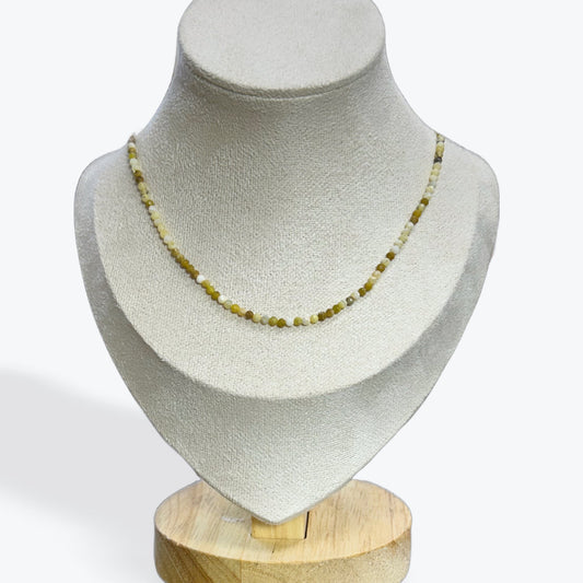 Collier Opale jaune facetté