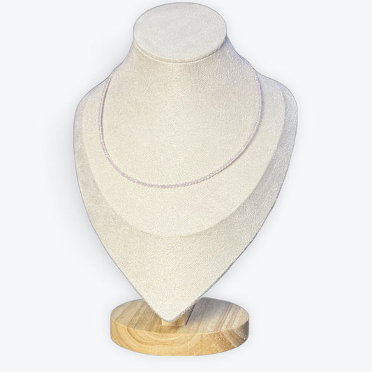 Collier Quartz Rose Facette – photo 2