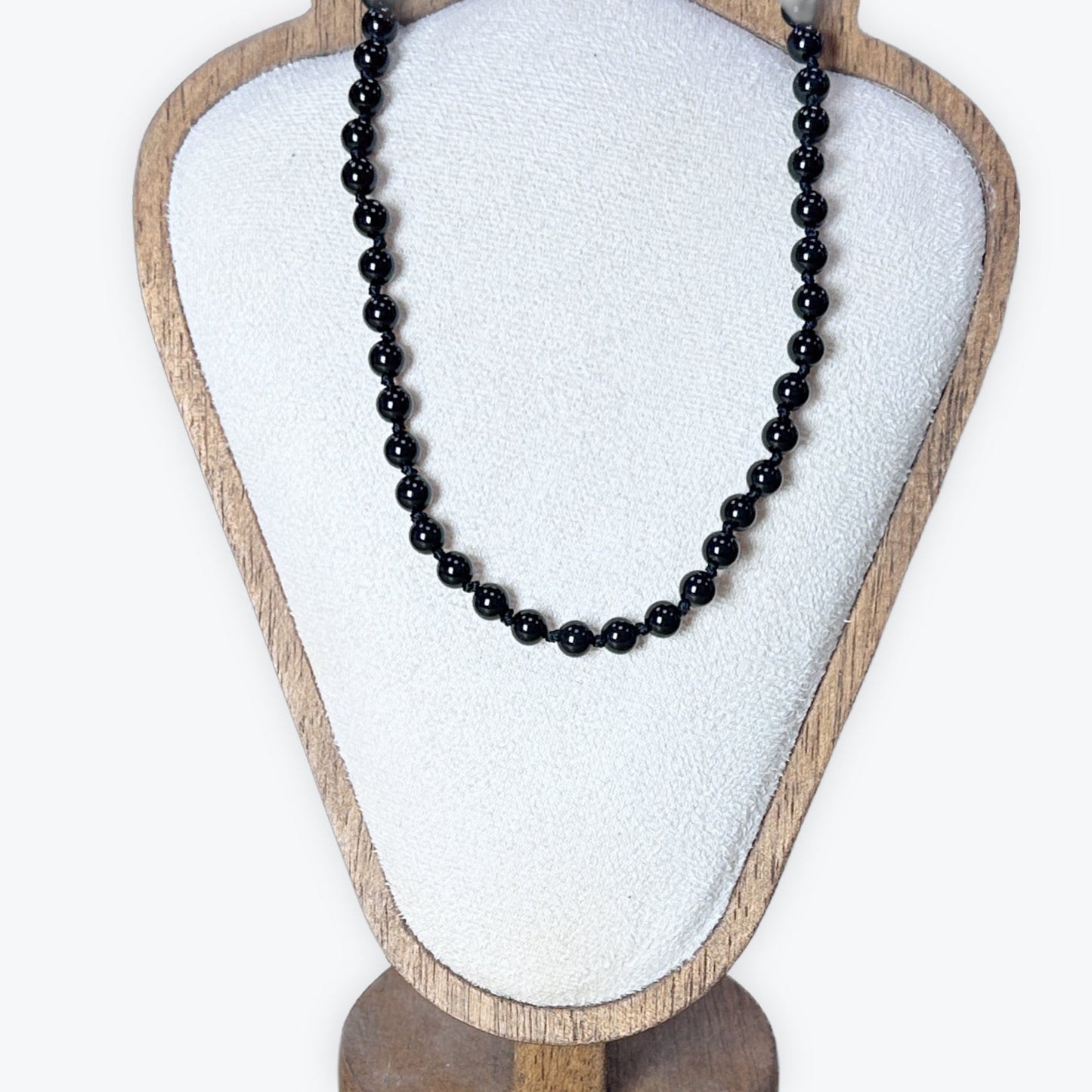 Collier Obsidienne | 6mm Fermoir Acier Inoxydable
