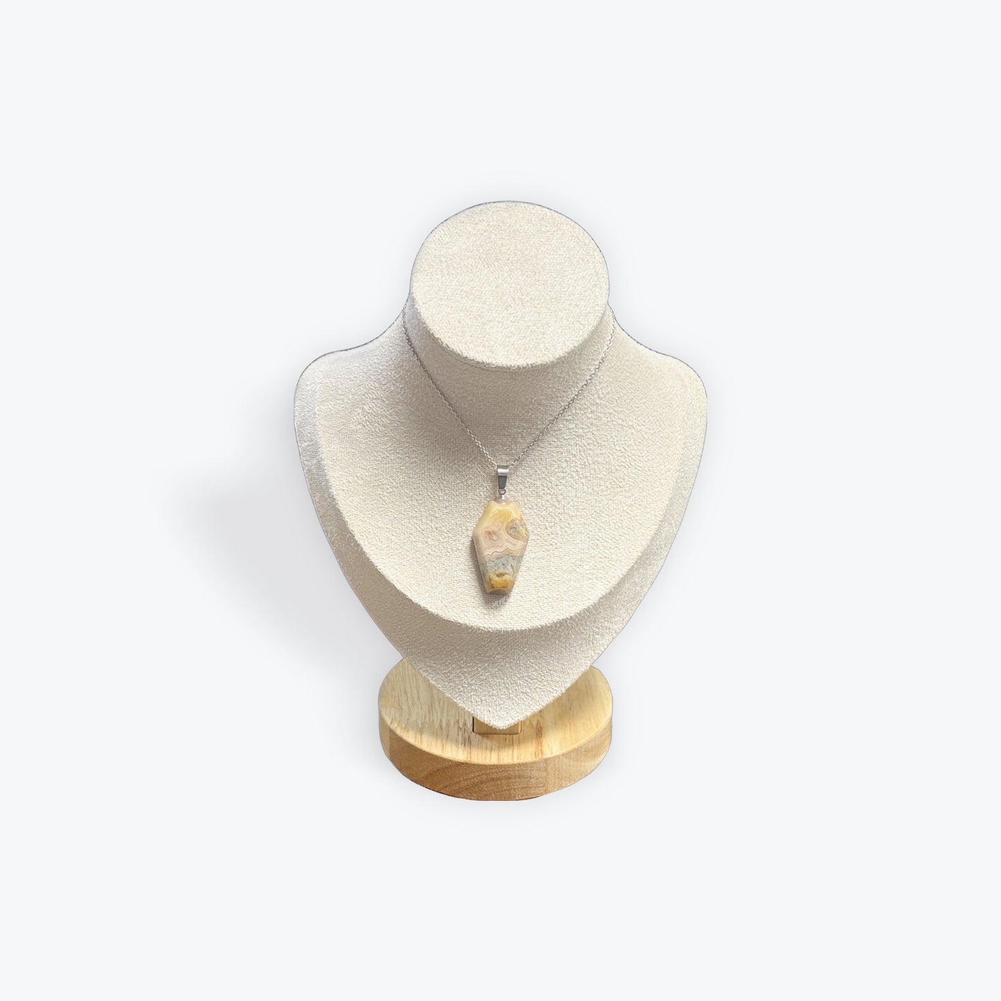 Pendentif cercueil Agate crazy lace