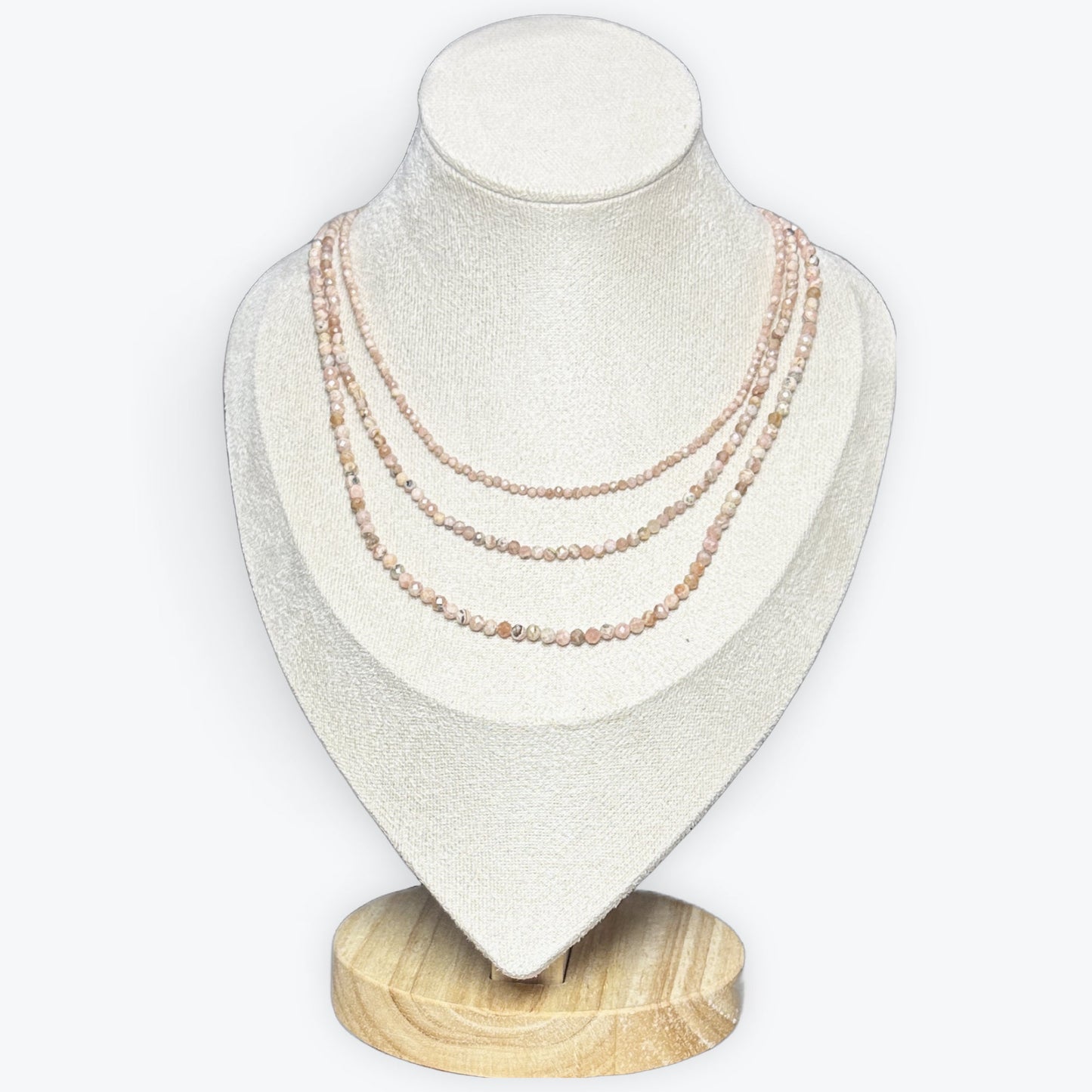 Collier Rhodochrosite Facetté